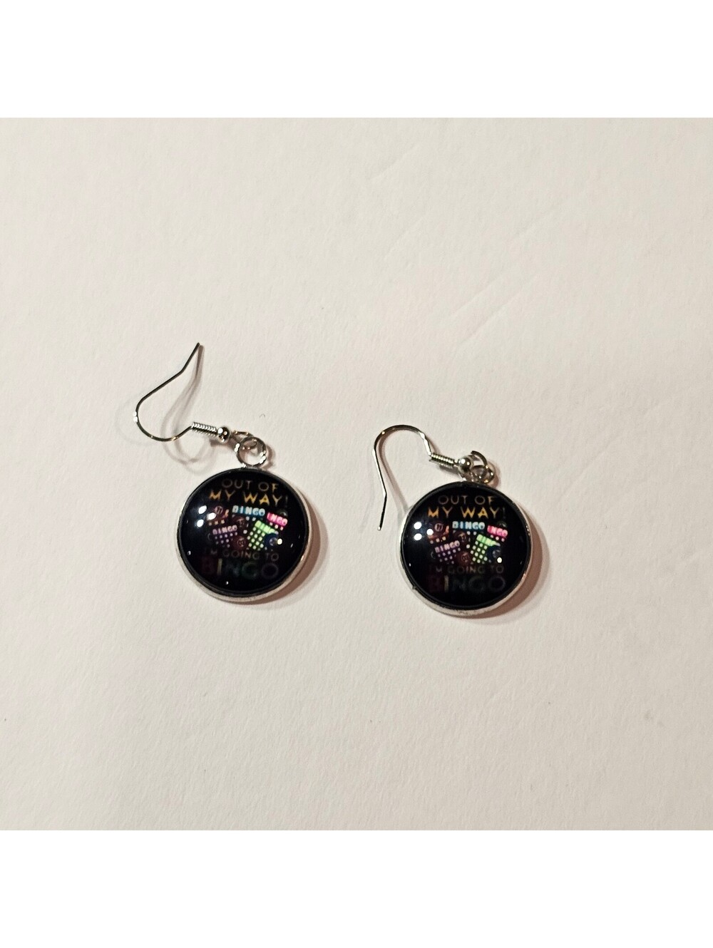 Out of My Way I Have Bingo to Do Round Dangle Earrings
